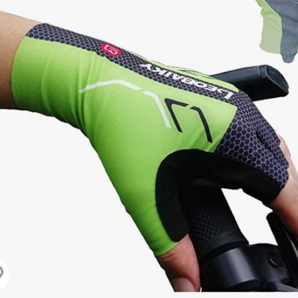 LEOBAIKY Cycling Half Finger Gloves Gel Pad for Bike and Road Riding